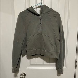 Lululemon quarter zip hoodie in green sage